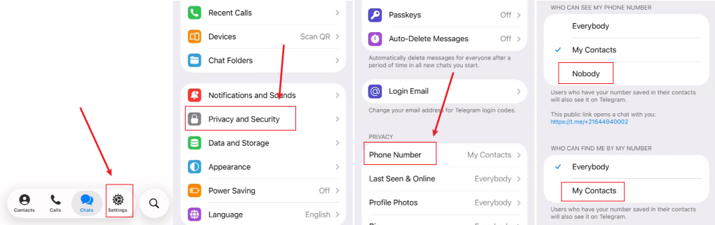 How to Hide Mobile Number in Telegram Android