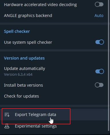 Method 1: Export Telegram Chats Using Telegram Desktop